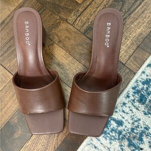 Bamboo Women's Chocolate Brown Mules